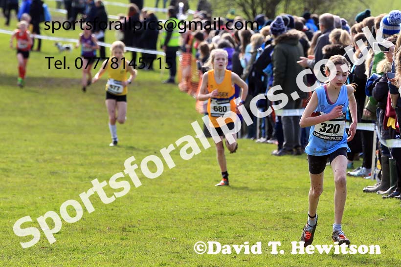 Girls Under-13s 2023 UK CAU Inter Counties Cross Country Champs, Prestwold Hall, Loughborough. Photo: David T. Hewitson/Sports for All Pics